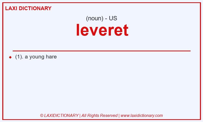 Definition leveret in American English