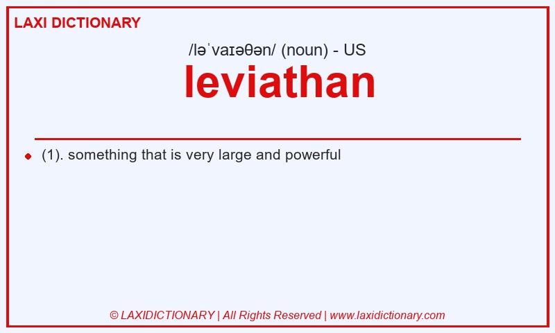 Definition leviathan in American English