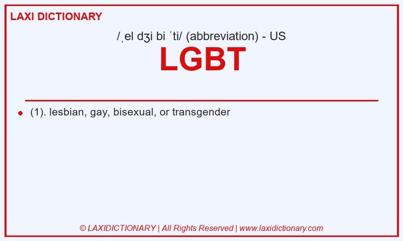 Definition LGBT in American English