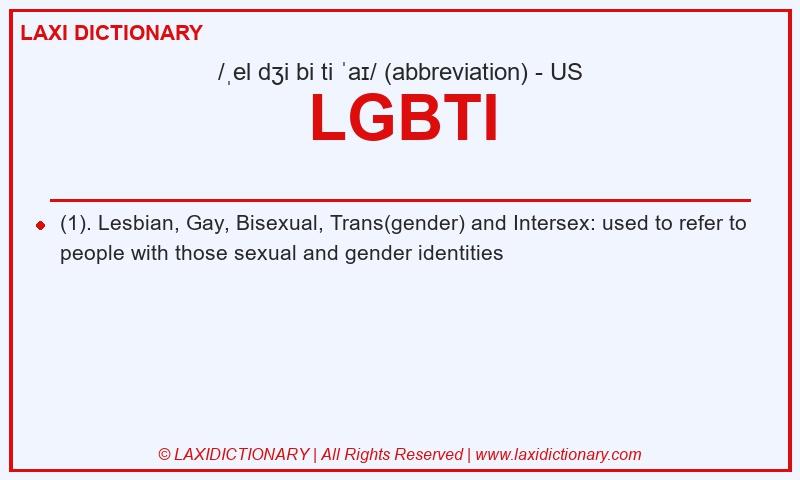 Definition LGBTI in American English