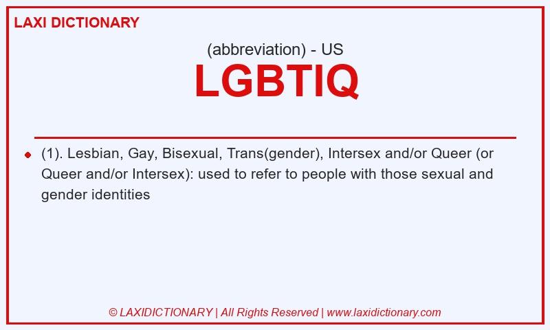 Definition LGBTIQ in American English