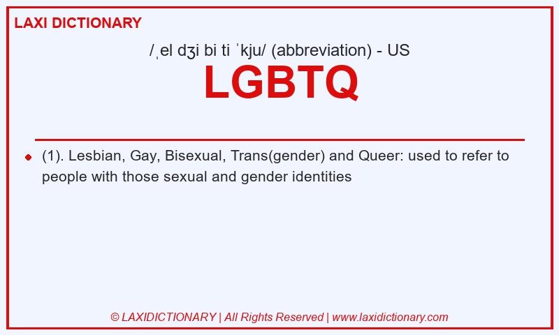 Definition LGBTQ in American English