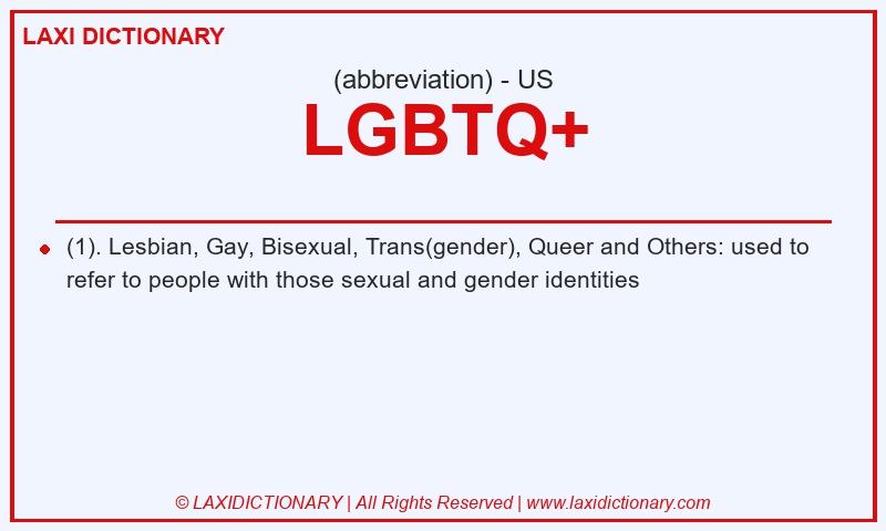 Definition LGBTQ+ in American English