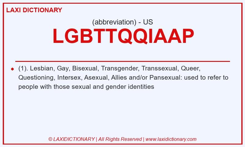 Definition LGBTTQQIAAP in American English