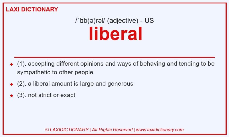 Definition liberal in American English