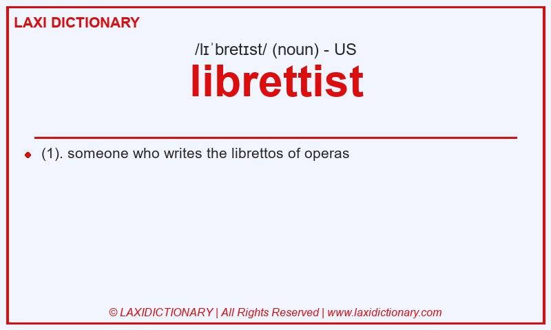 Definition librettist in American English
