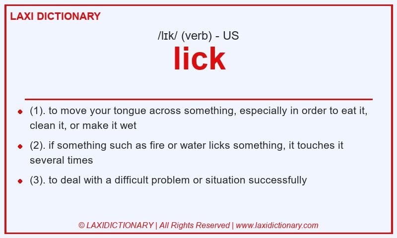 Definition lick in American English
