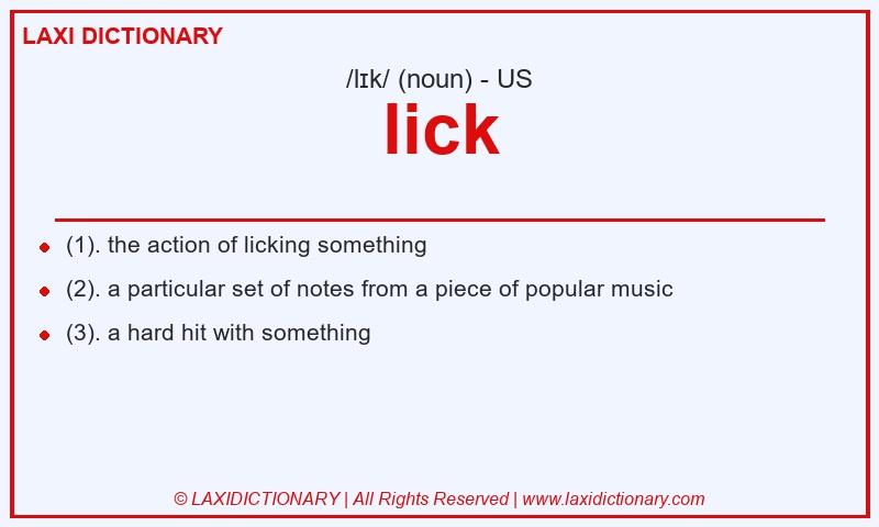 Definition lick in American English