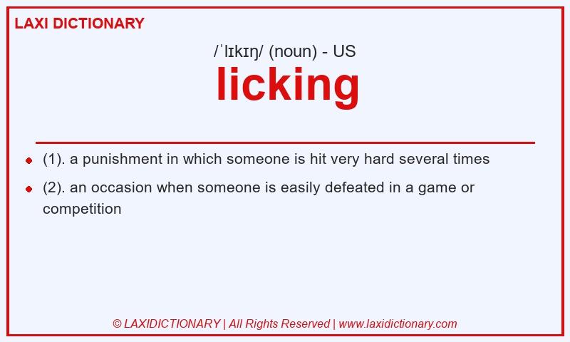 Definition licking in American English