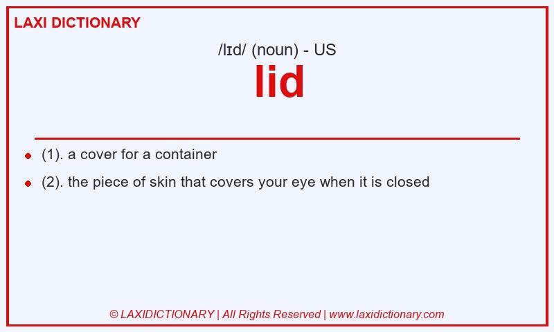 Definition lid in American English