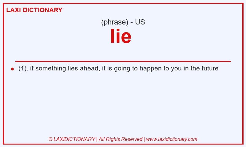 Definition lie  in American English