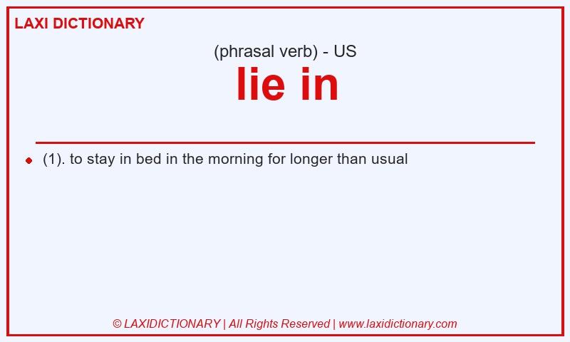 Definition lie in in American English