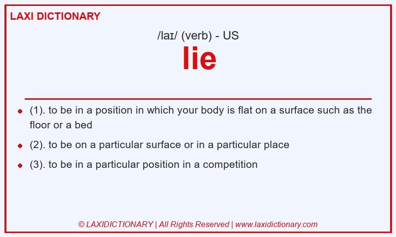 Definition lie in American English