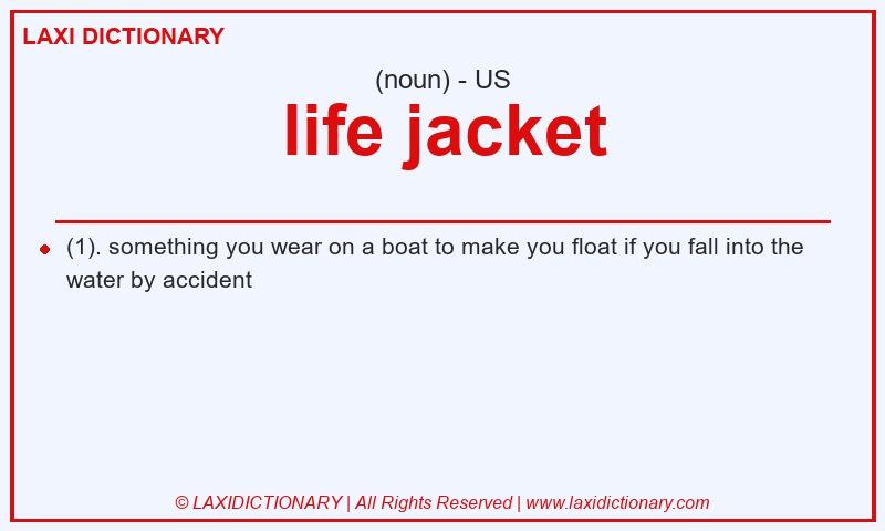Definition life jacket in American English