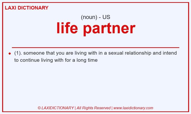 Definition life partner in American English