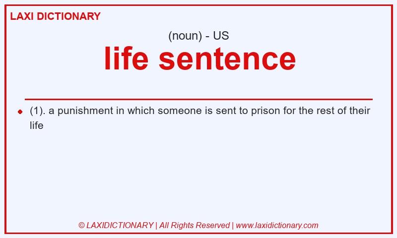 Definition life sentence in American English