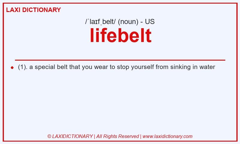 Definition lifebelt in American English