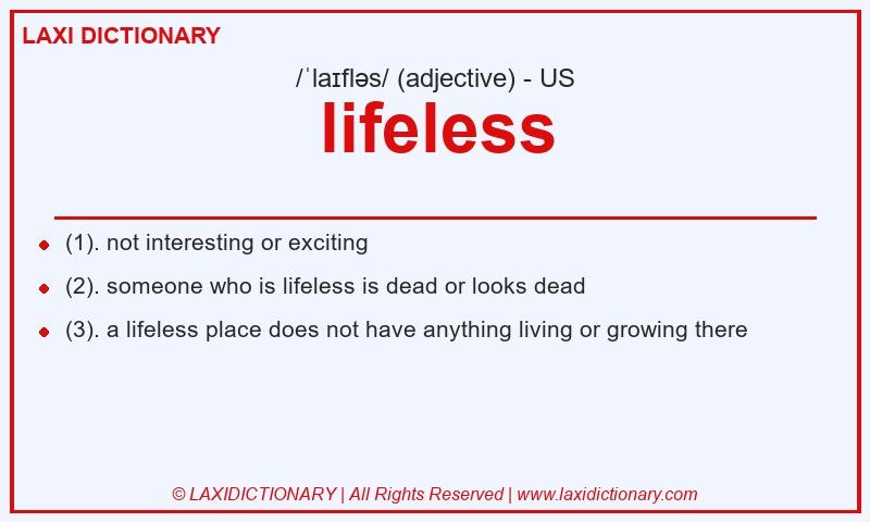 Definition lifeless in American English