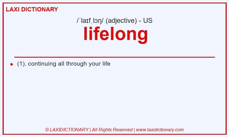 Definition lifelong in American English