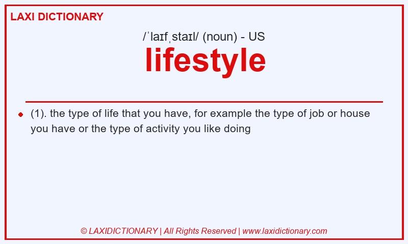 Definition lifestyle in American English