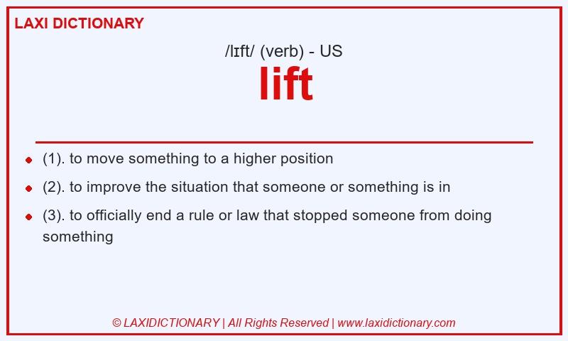 Definition lift in American English