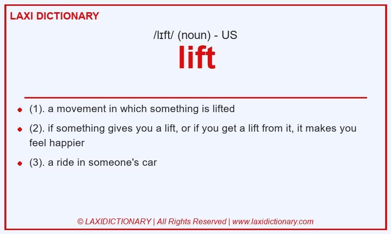 Definition lift in American English