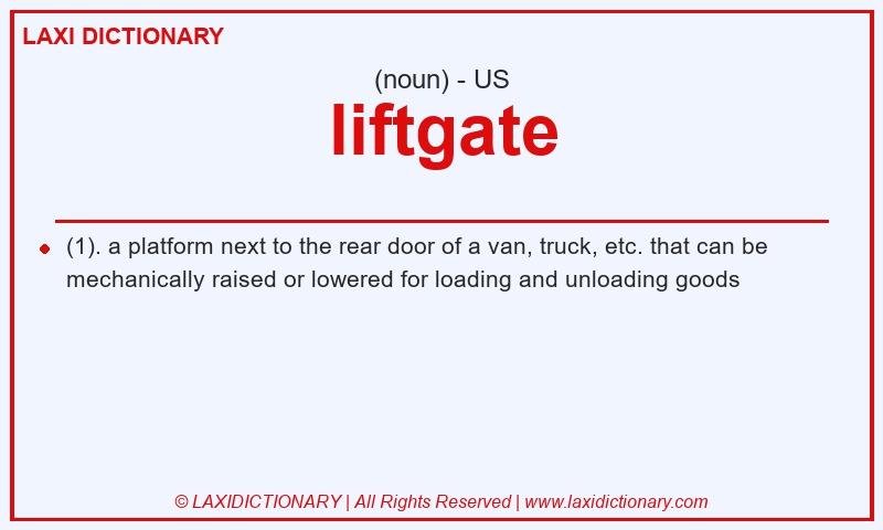 Definition liftgate in American English