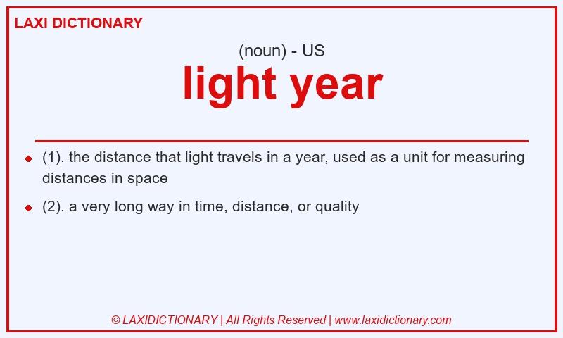 Definition light year in American English