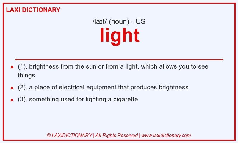 Definition light in American English