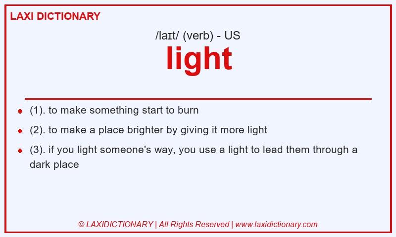 Definition light in American English