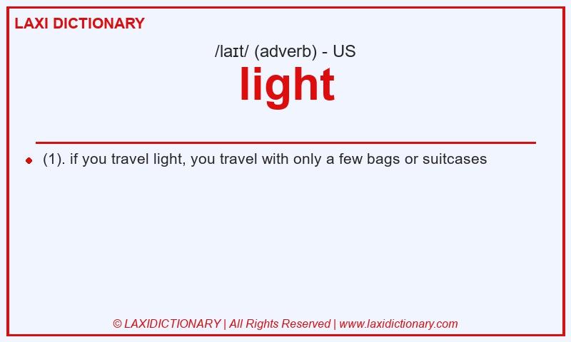 Definition light in American English