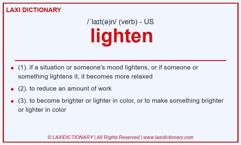 Definition lighten in American English