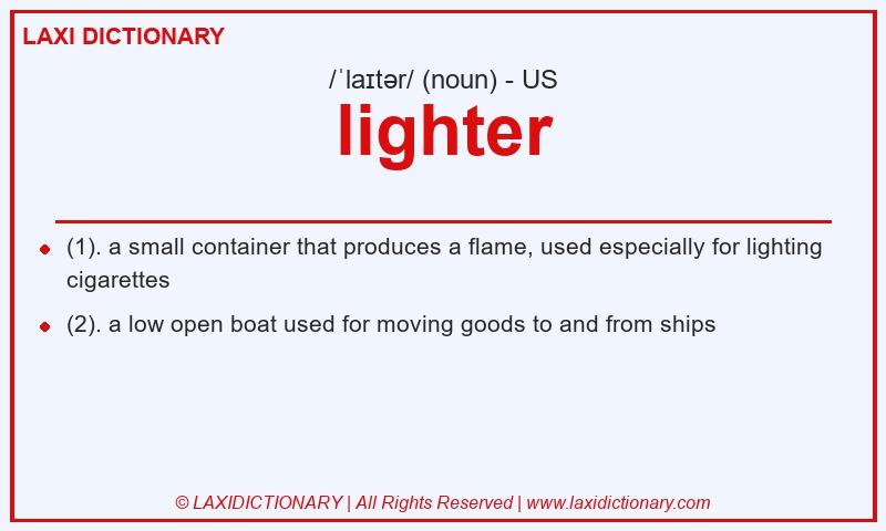 Definition lighter in American English