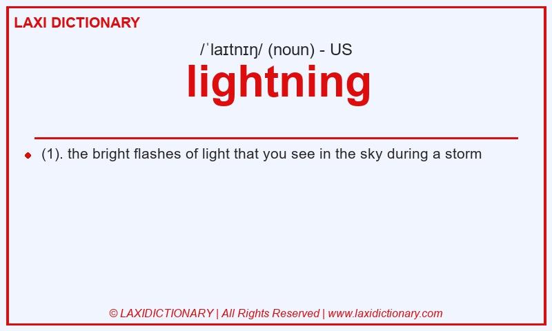 Definition lightning in American English