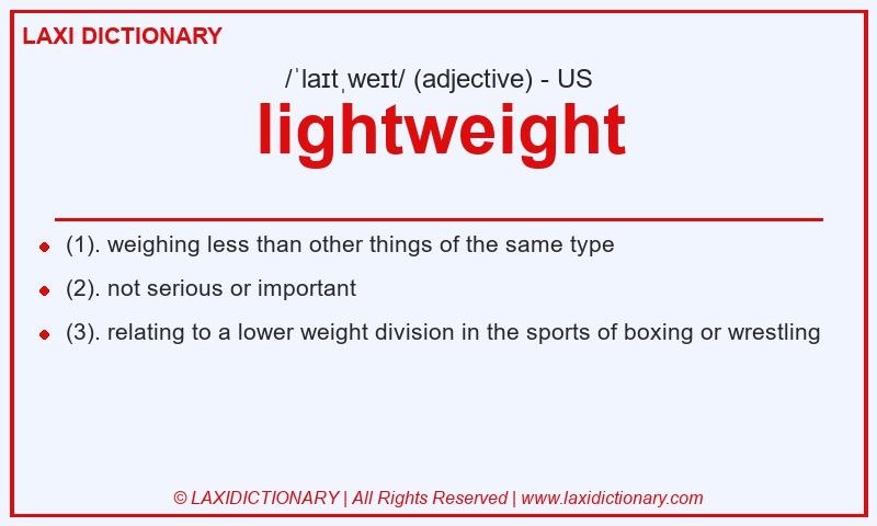 Definition lightweight in American English