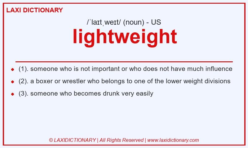 Definition lightweight in American English