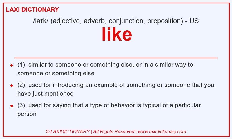 Definition like in American English