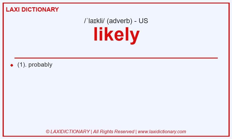 Definition likely in American English