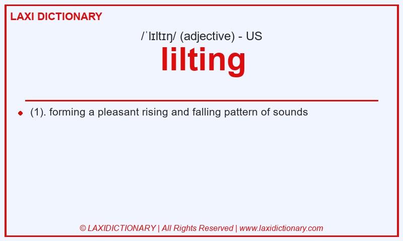 Definition lilting in American English