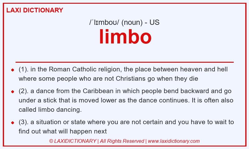 Definition limbo in American English