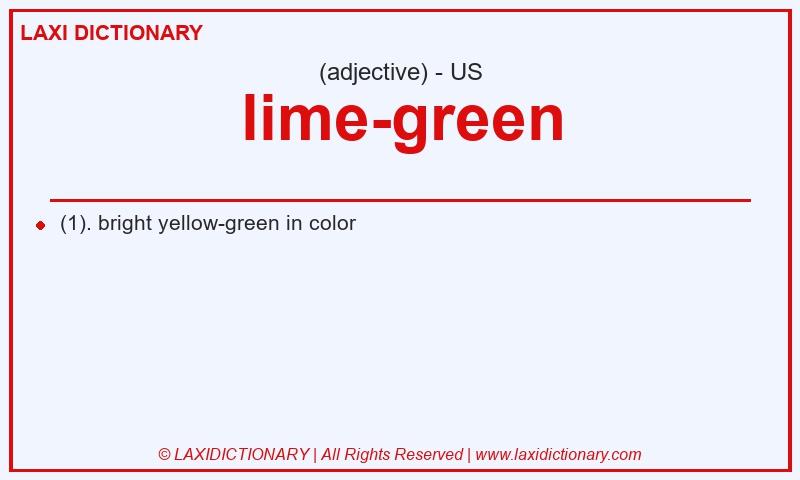 Definition lime-green in American English