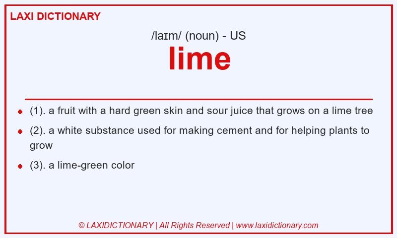 Definition lime in American English