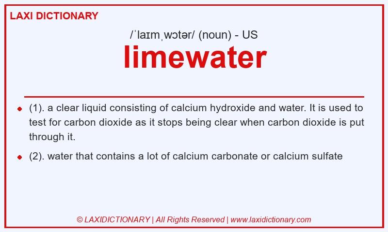 Definition limewater in American English
