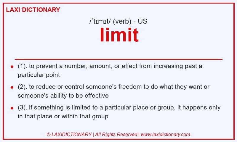 Definition limit in American English