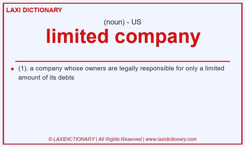 Definition limited company in American English