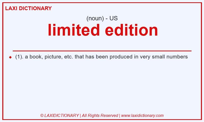 Definition limited edition in American English