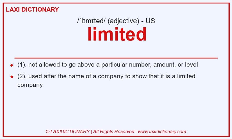 Definition limited in American English