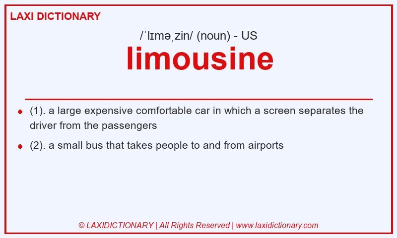 Definition limousine in American English