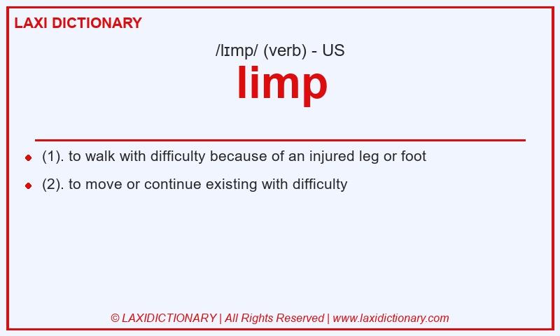 Definition limp in American English