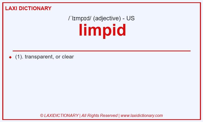 Definition limpid in American English